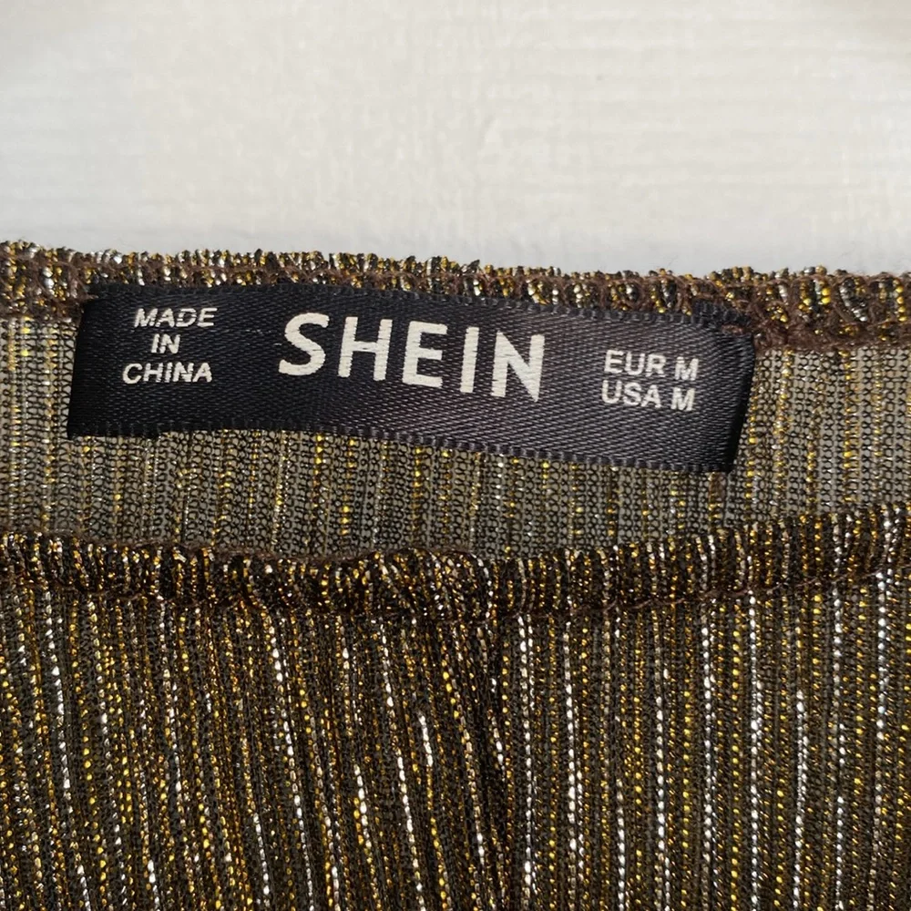 Shein Metallic Crop Top (M)